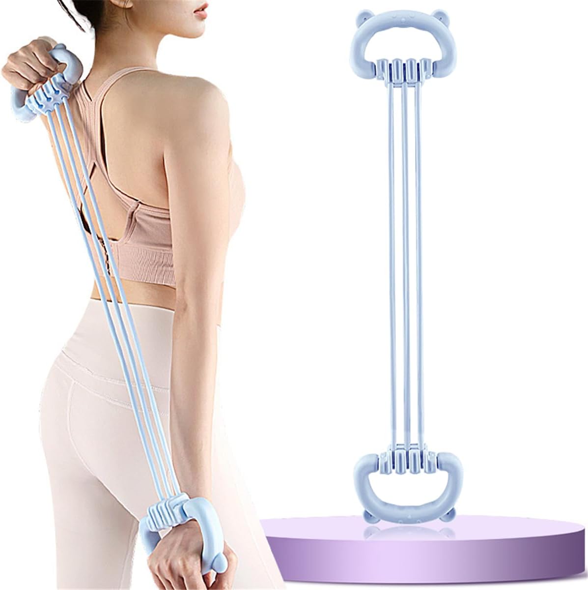 Pilates Yoga Tone - ยางยืดรูปเลข 8 สำหรับผู้หญิงและผู้ชาย 15-90 ปอนด์, ยางยืดออกกำลังกาย
