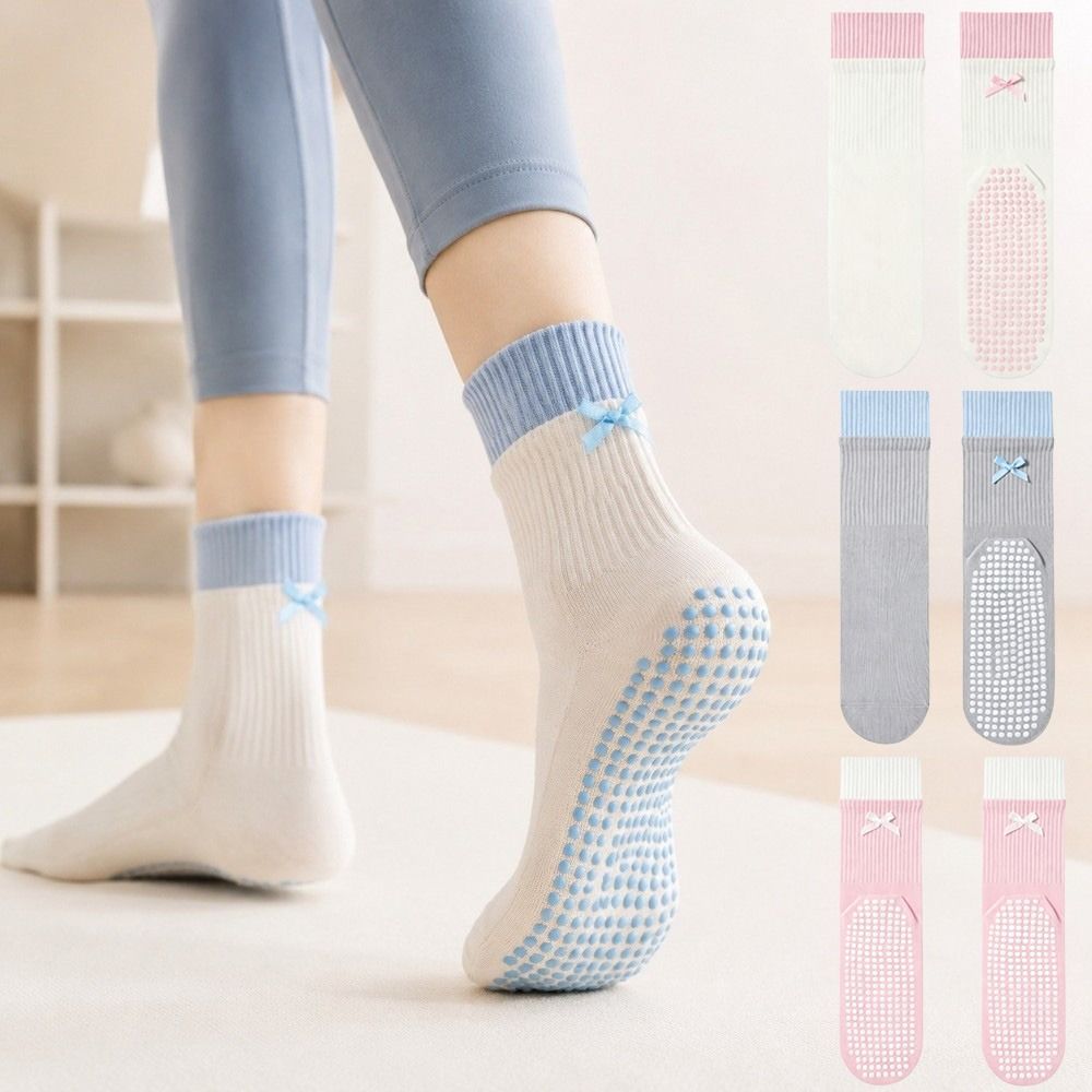 ถุงเท้าโยคะผ้าฝ้ายใหม่ กันลื่น - Pilates Yoga Y Barre บทวิจารณ์และราคา