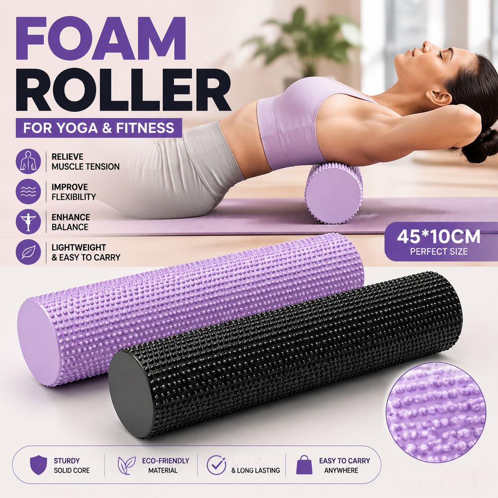 ลูกกลิ้งโฟมโยคะ EVA ความหนาแน่ - Pilates Yoga Exercises บทวิจารณ์และราคา