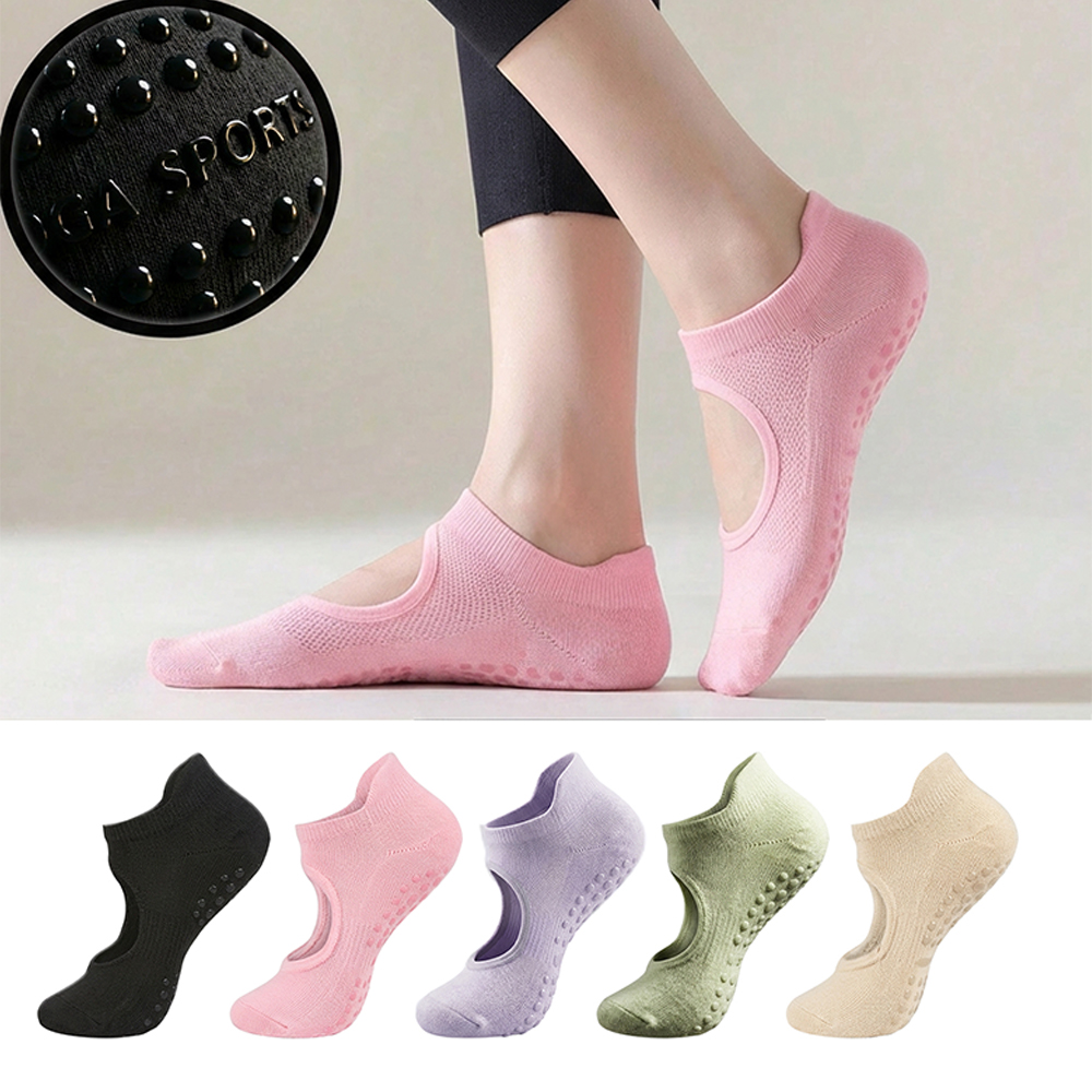 2/12PC ถุงเท้าพิลาทิสแบบไม่มีส - Pilates Yoga Sport บทวิจารณ์และราคา