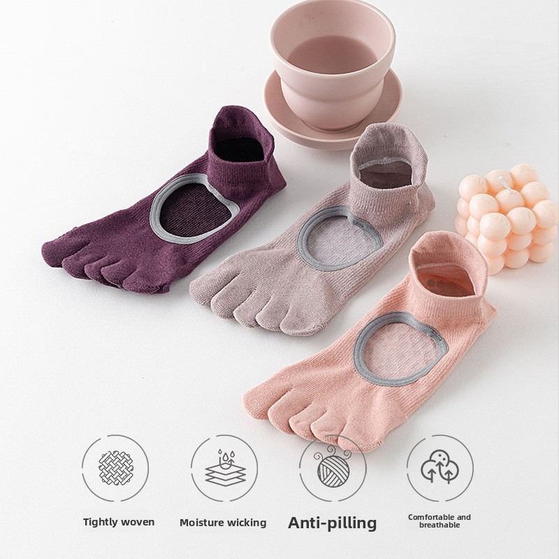 ถุงเท้าโยคะสำหรับผู้หญิงแบบมือ - Pilates Yoga Sport บทวิจารณ์และราคา