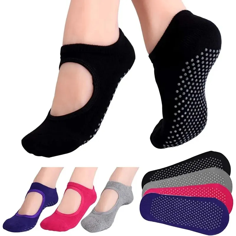 ถุงเท้าโยคะแบบไม่มีส้นกันลื่น  - Pilates Yoga Sport บทวิจารณ์และราคา